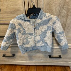 Barefoot Dreams Blue Camo Zip Hoodie 6-12M